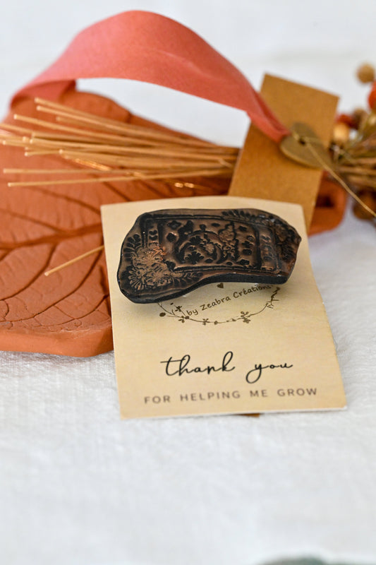 Barrette “Lune d’Herboriste” – Mystique et Naturelle